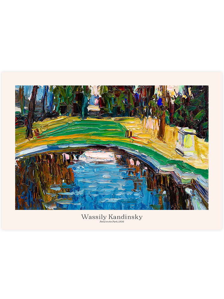 Kandinsky Pond in the Park - Art Print Ürün ana görseli