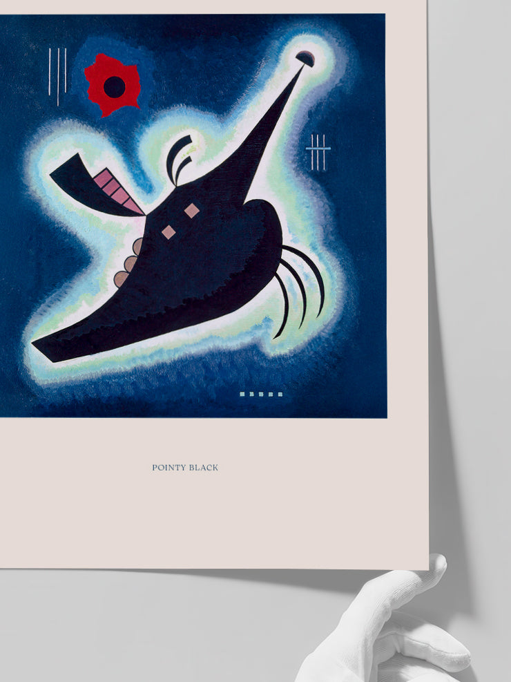 Kandinsky Sivri Siyah - Art Print  Poster