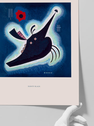 Kandinsky Sivri Siyah - Art Print