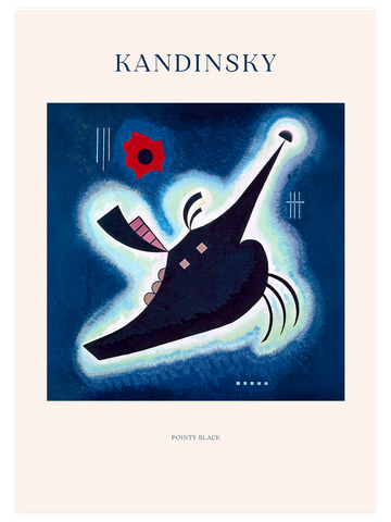Kandinsky Sivri Siyah - Art Print