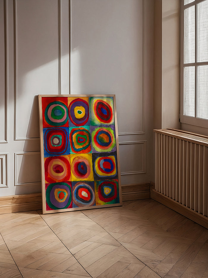 Kandinsky Squares with Concentric Circles - Art Print  Poster