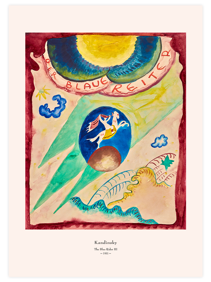 Kandinsky The Blue Rider III - Art Print Ürün ana görseli
