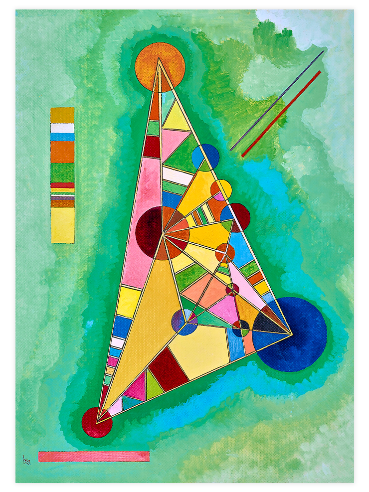 Kandinsky Variegation In The Triangle - Art Print