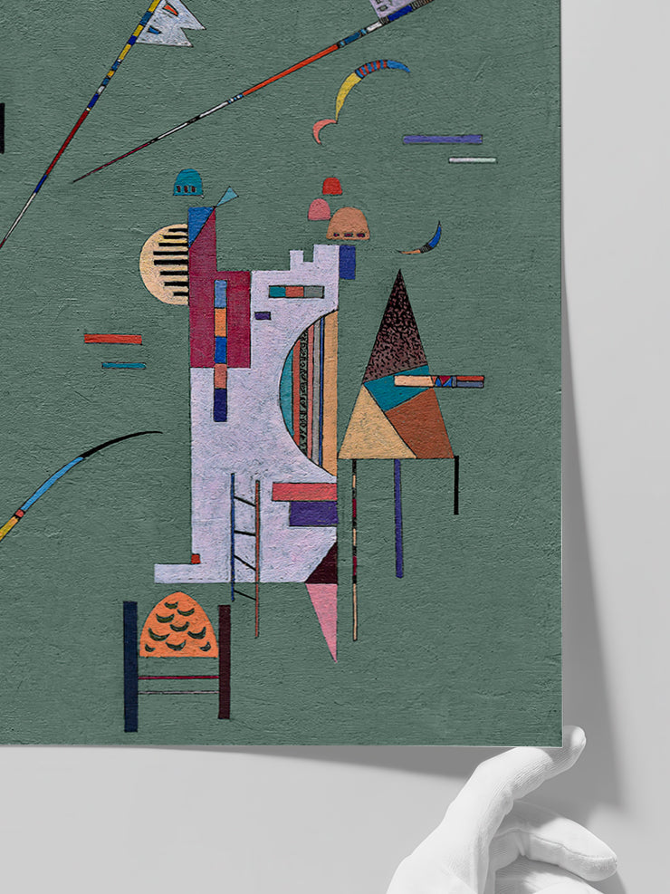 Kandinsky Vertical Accents - Art Print  Poster