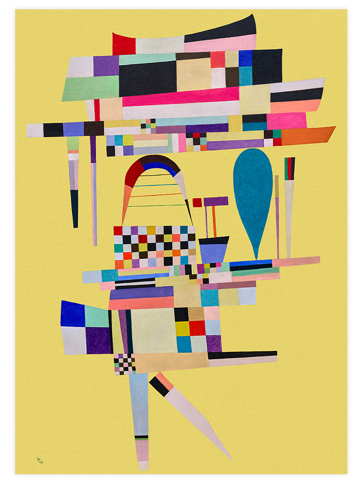 Kandinsky Yellow Painting - Art Print Ürün ana görseli