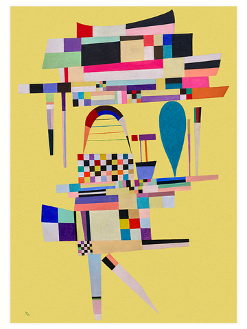 Kandinsky Yellow Painting - Art Print