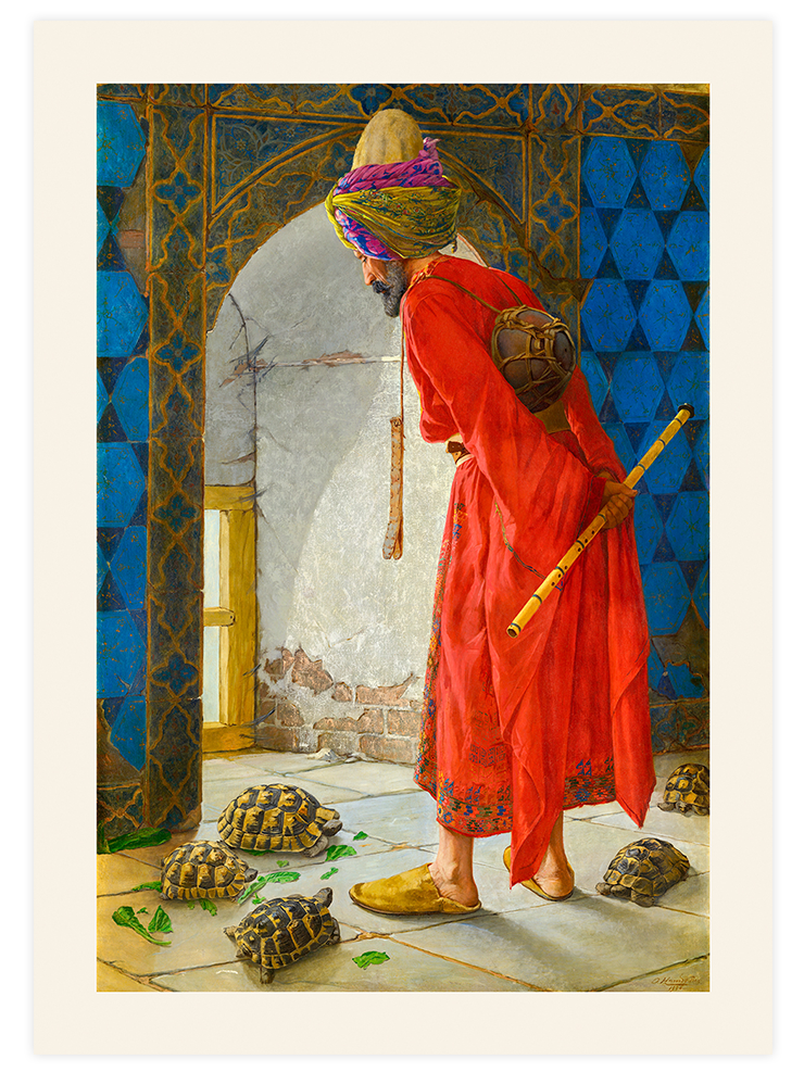 Osman Hamdi Bey Kaplumbağa Terbiyecisi - Art Print