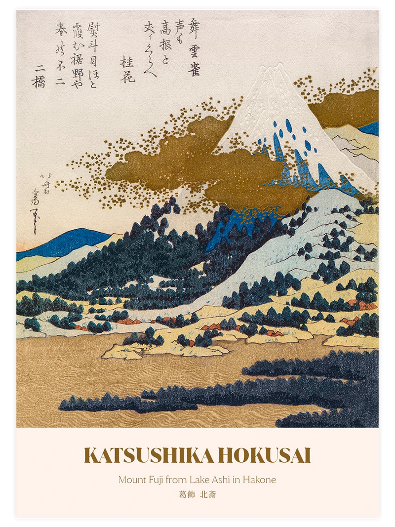 Katsushika Hokusai, Mount Fuji from Lake Ashi - Art Print Ünlü Ressamlar Poster