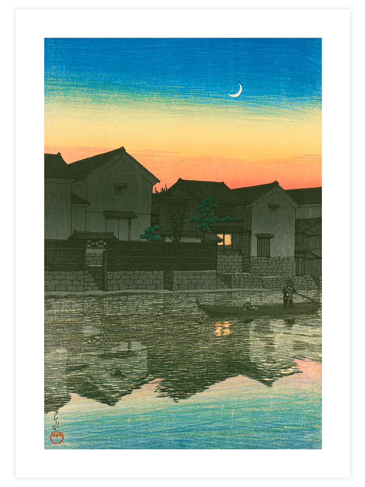 Kawase Crescent Moon at Matsue in Izumo - Art Print Ürün ana görseli