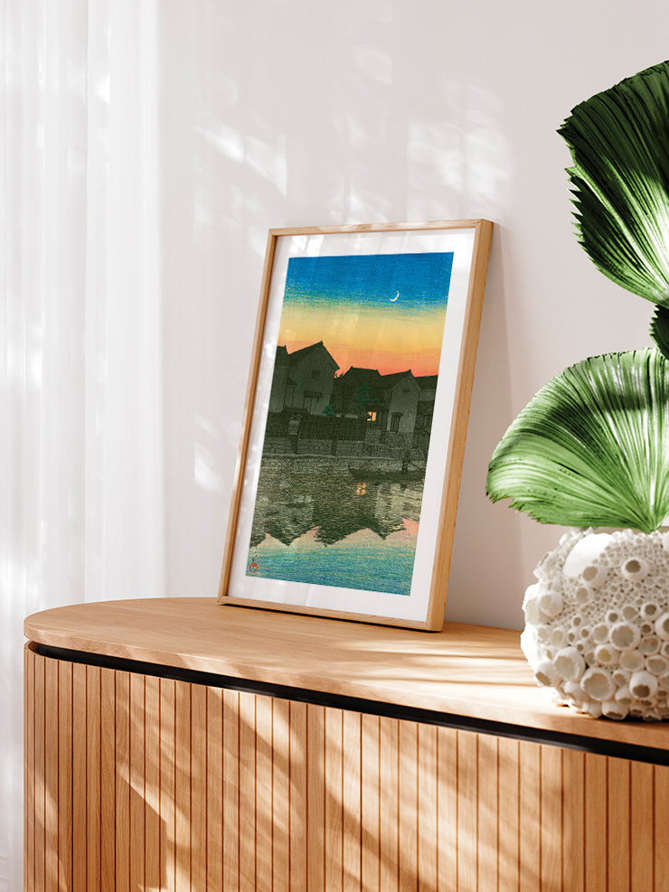 Kawase Crescent Moon at Matsue in Izumo - Art Print