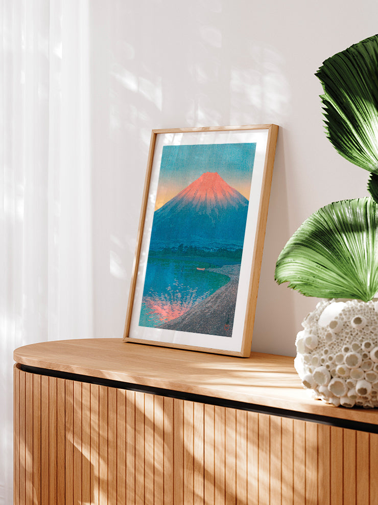 Kawase Daybreak over Lake Yamanaka - Art Print  Poster