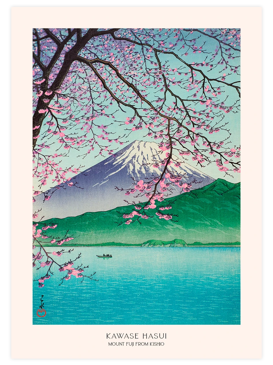 Kawase Hasui, Mount Fuji from Kishio - Art Print Ünlü Ressamlar Poster