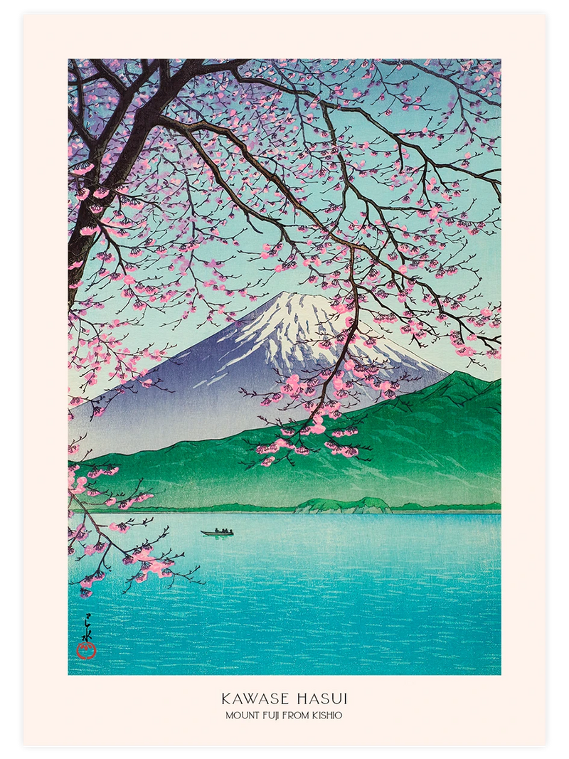Kawase Hasui, Mount Fuji from Kishio - Art Print Ünlü Ressamlar Poster
