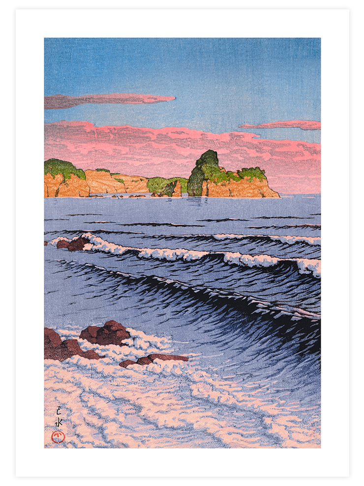 Kawase Morning Sea at Shiribeshi - Art Print