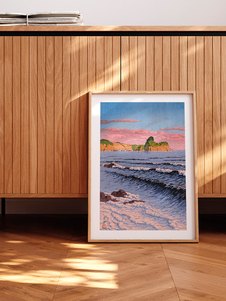 Kawase Morning Sea at Shiribeshi - Art Print  Poster