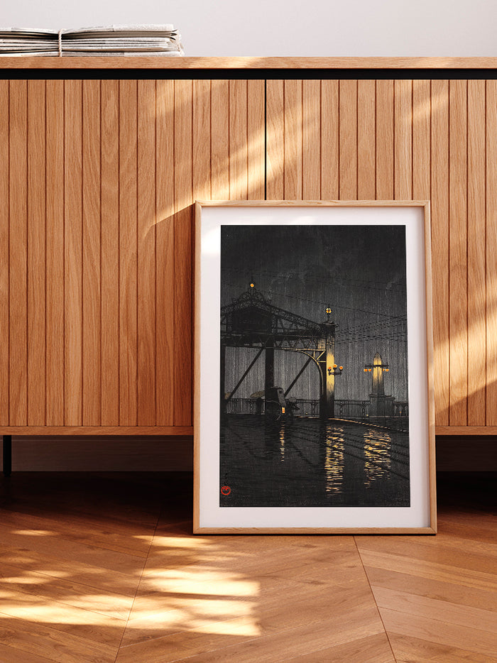 Kawase Shin Ohashi Bridge - Art Print  Poster
