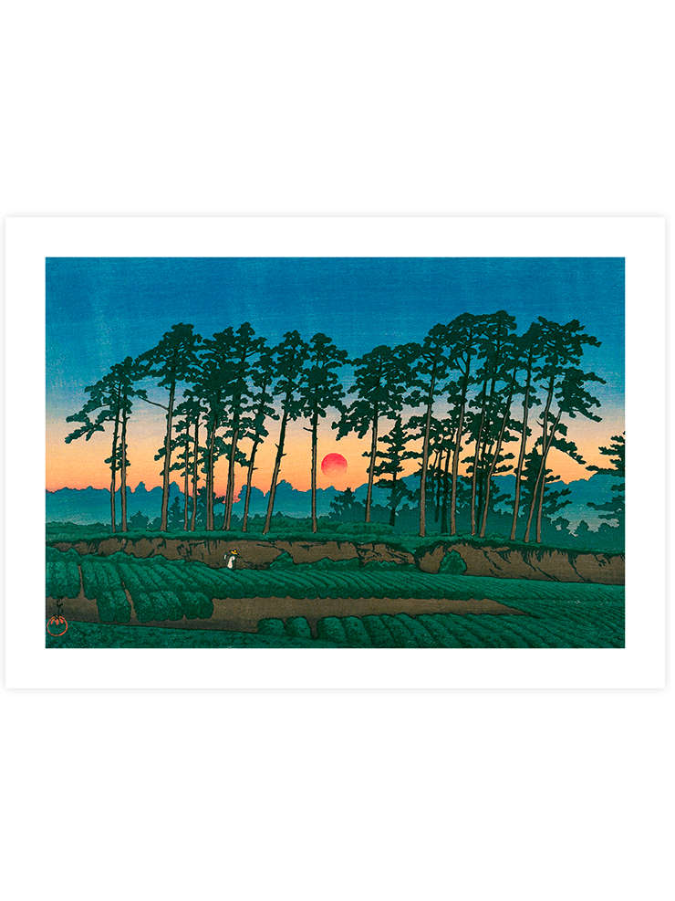 Kawase Sunset at Ichinokura, Ikegami - Art Print Ürün ana görseli
