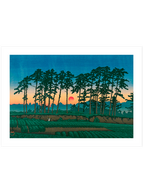 Kawase Sunset at Ichinokura, Ikegami - Art Print