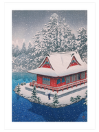 Kawase The Inokashira Benten Shrine in Snow - Art Print