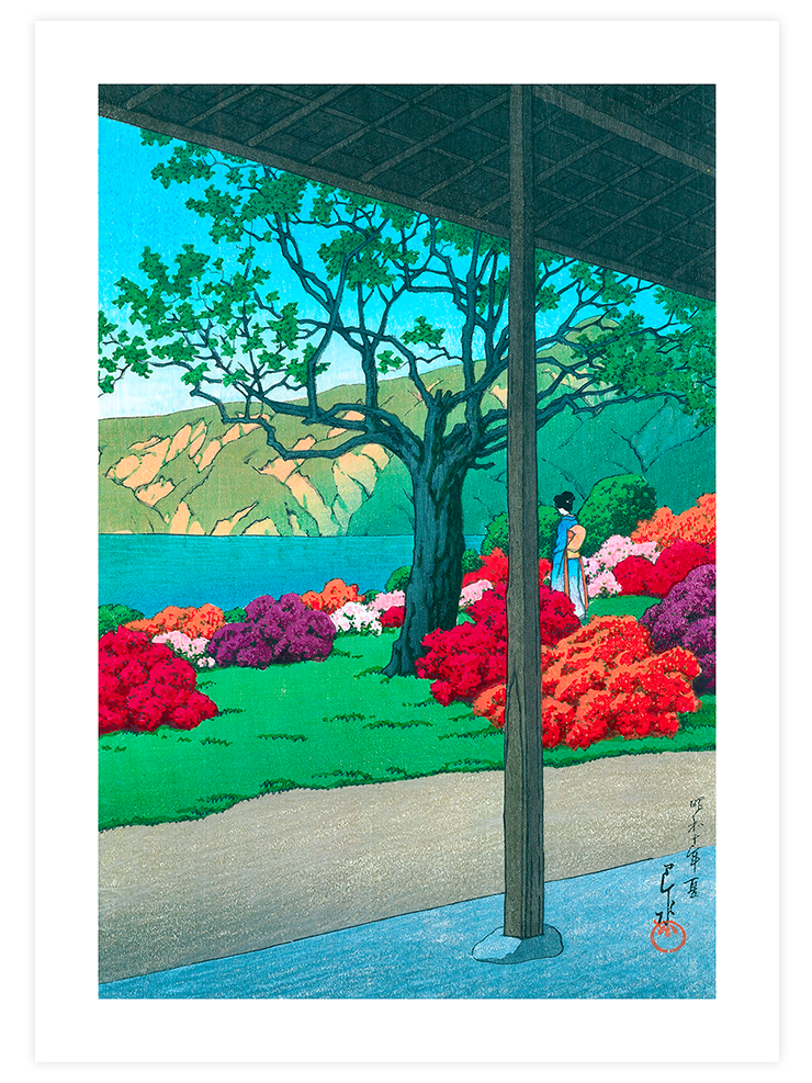 Kawase View of an Azalea Garden - Art Print Ürün ana görseli