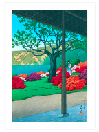 Kawase View of an Azalea Garden - Art Print