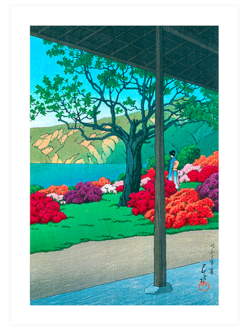 Kawase View of an Azalea Garden - Art Print