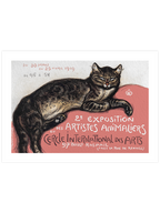 Vintage Kedi Afiş - Art Print