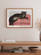Vintage Kedi Afiş - Art Print