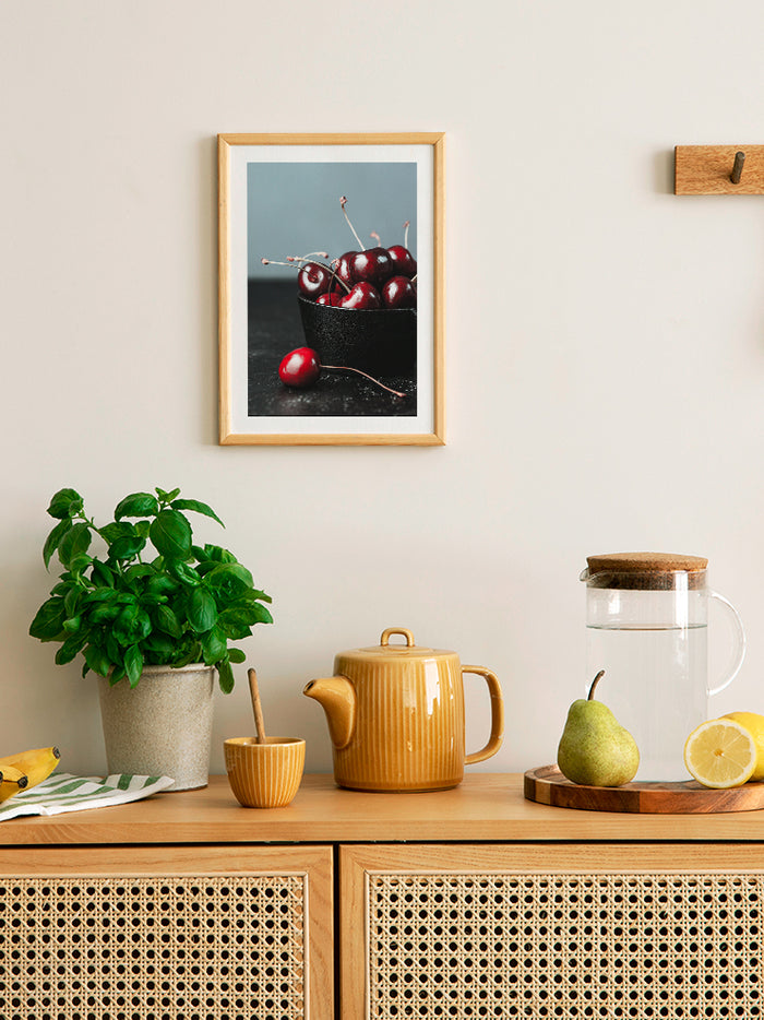 Kırmızı Kirazlar - Art Print  Poster