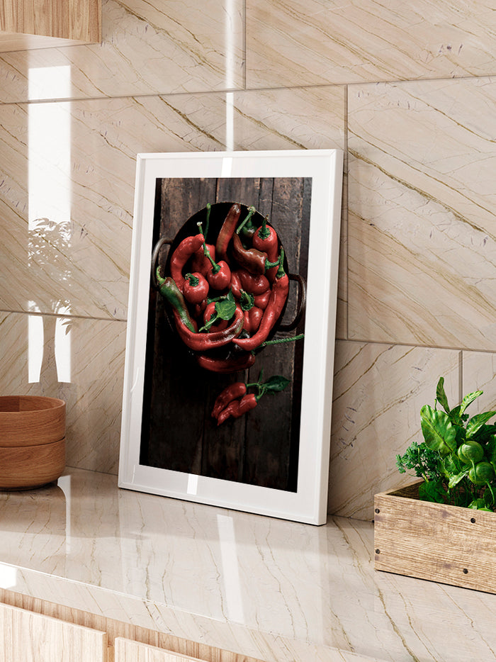 Sweet Red Peppers - Art Print  Poster