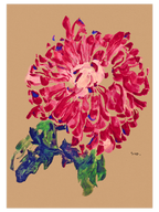 Egon Schiele Red Chrysanthemum - Art Print