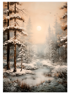 Kış Gün Batımı - Art Print