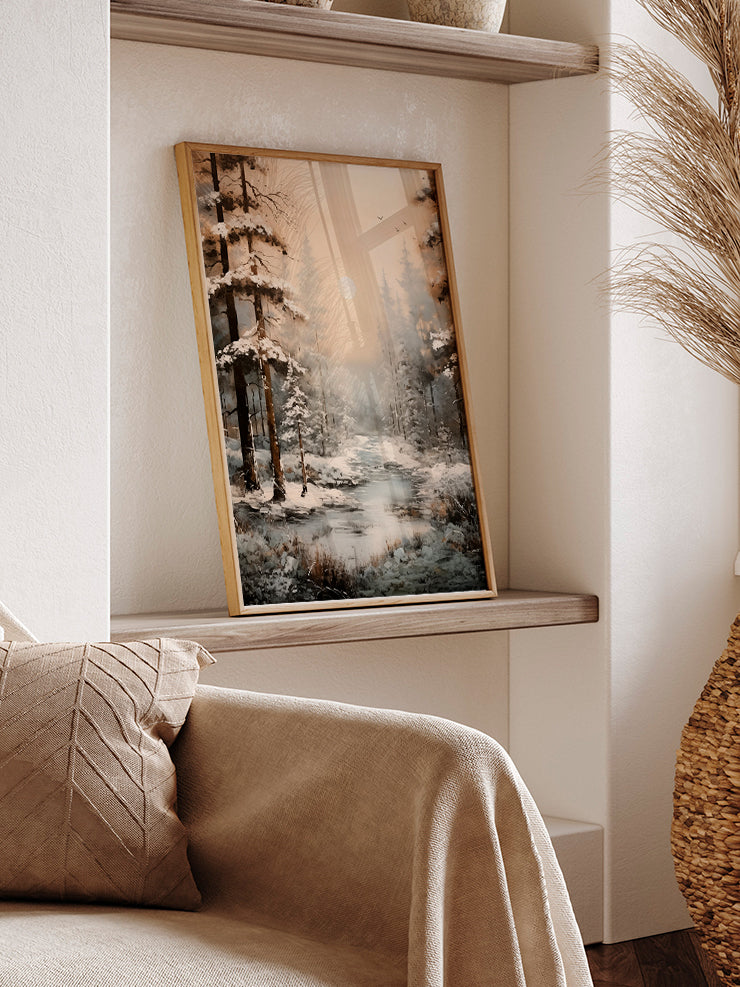 Kış Gün Batımı - Art Print Ürün ikincil görseli