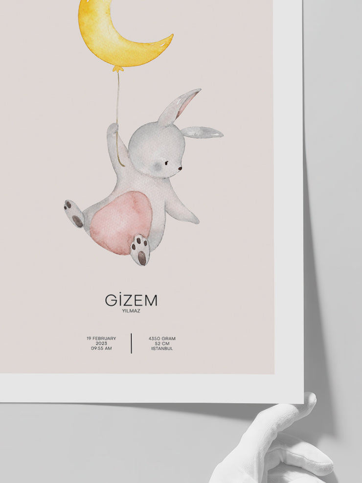 Tavşancık Kişiye Özel - Art Print  Poster