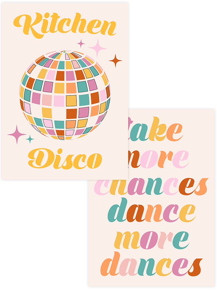 Kitchen Disco - Poster Seti Duo Mutfak Poster