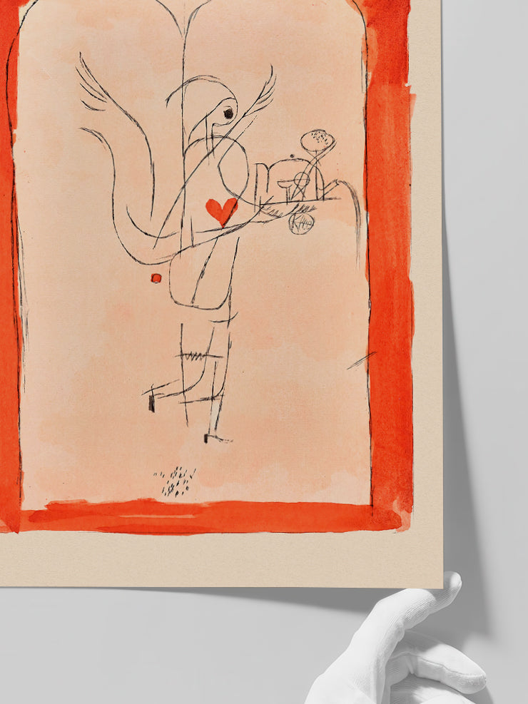 Klee Koruyucu Melek Küçük Bir Kahvaltı Sunuyor - Art Print