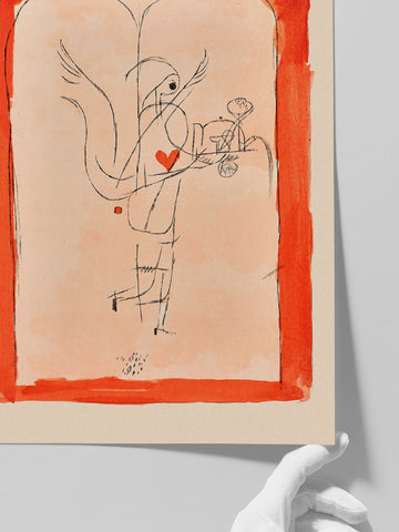 Klee Koruyucu Melek Küçük Bir Kahvaltı Sunuyor - Art Print