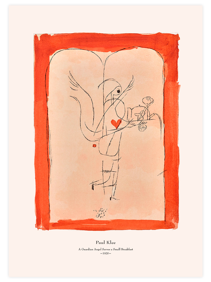Klee A Guardian Angel Serves a Small Breakfast - Art Print