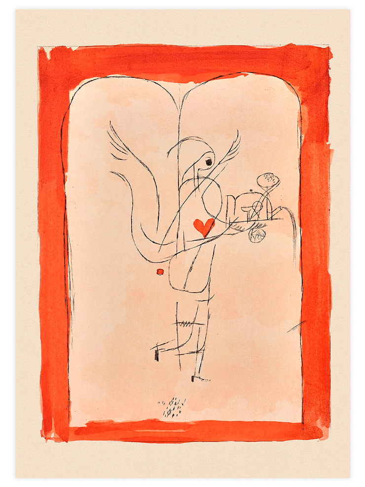 Klee Koruyucu Melek Küçük Bir Kahvaltı Sunuyor - Art Print Ürün ana görseli