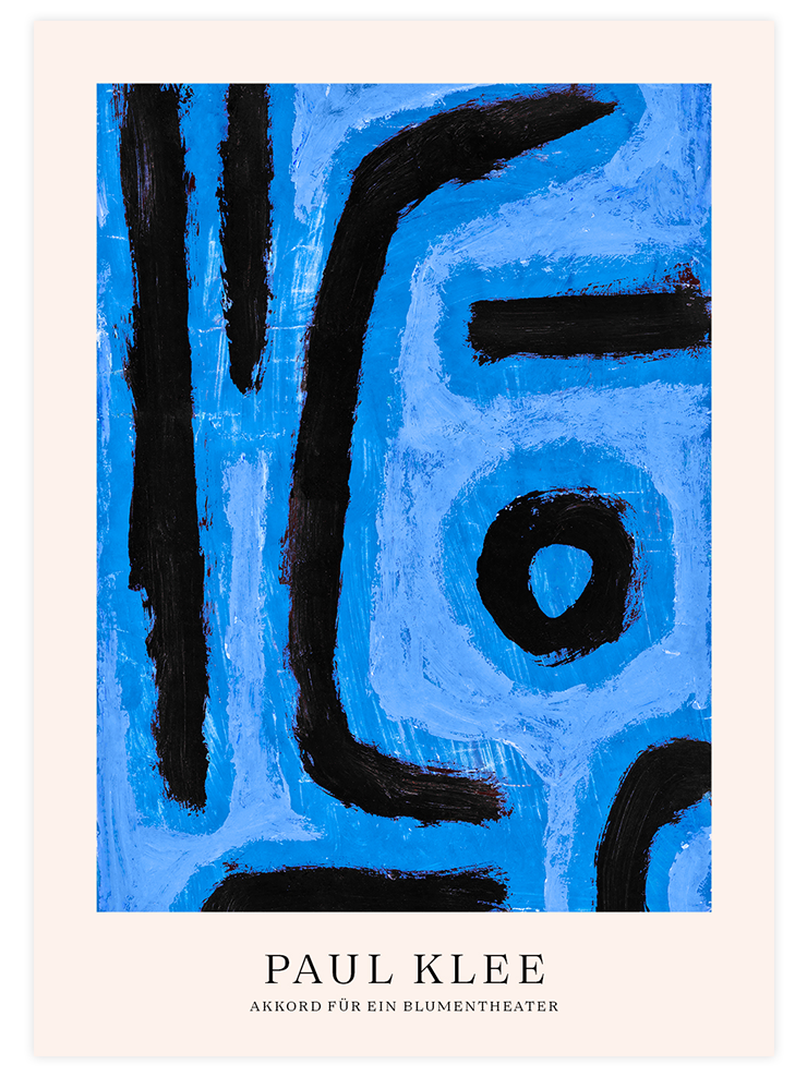 Klee Akkord für ein Blumentheater - Art Print