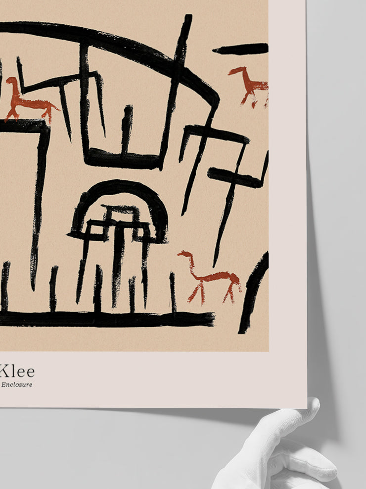 Klee Animals in an Enclosure - Art Print  Poster
