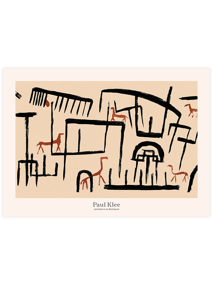 Klee Animals in an Enclosure - Art Print Ürün ana görseli