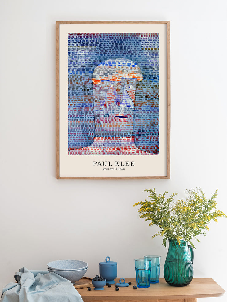 Klee Athlete's Head - Art Print  Poster