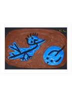 Klee Blue Bird Pumpkin - Art Print