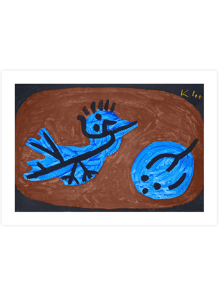 Klee Blue Bird Pumpkin - Art Print