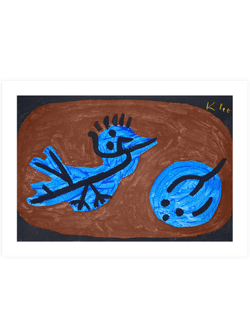 Klee Blue Bird Pumpkin - Art Print