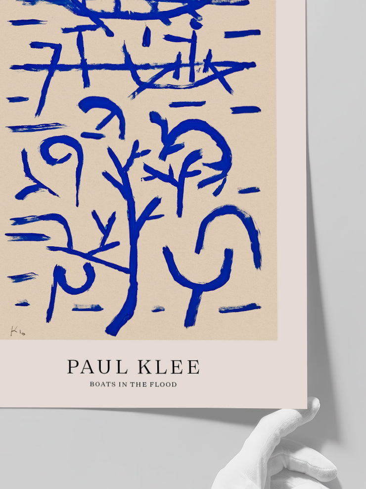 Klee Boats in the Flood - Art Print  Poster