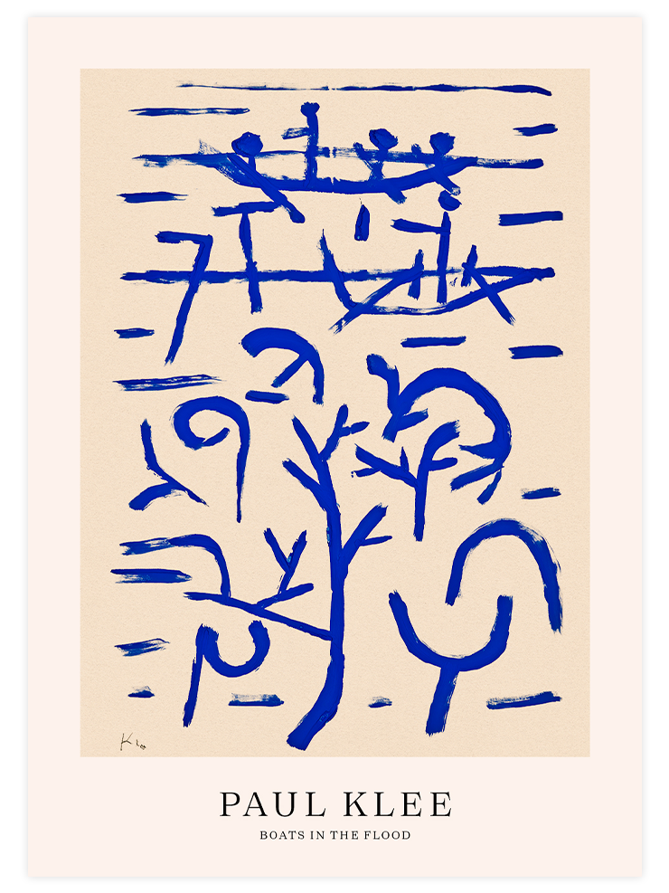 Klee Boats in the Flood - Art Print
