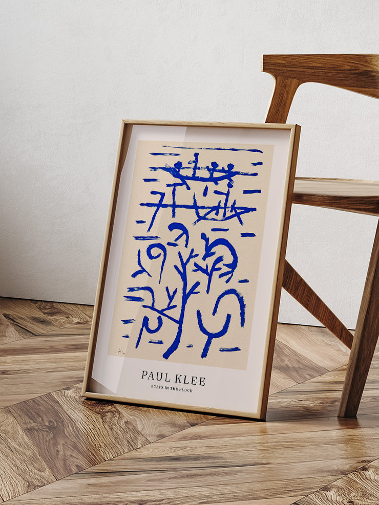 Klee Boats in the Flood - Art Print  Poster