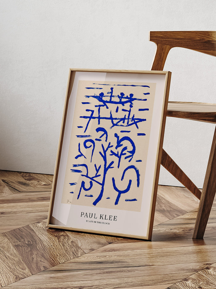 Klee Boats in the Flood - Art Print  Poster